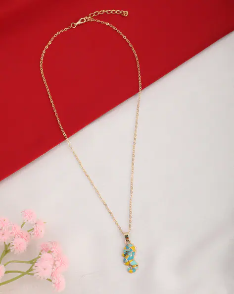 Shein Women Gold Seahorse Design Pendant Necklace in Gold